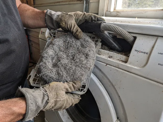 Cleaning Dryer Lint Trap in North Reading