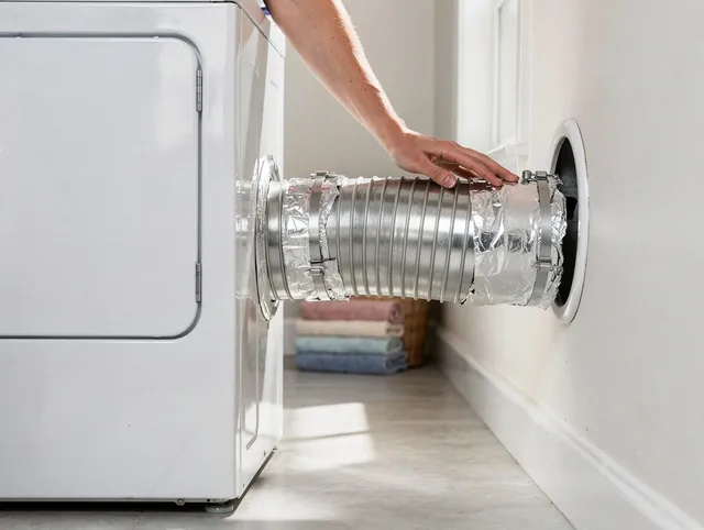 Professional dryer vent hose installation by North Reading Dryer Vent Cleaning in North Reading
