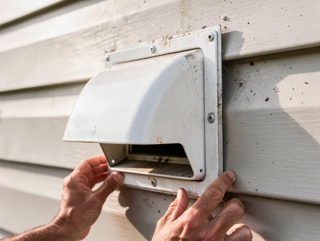 North Reading Dryer Vent Cleaning technician delivering thorough residential dryer vent cleaning service in North Reading